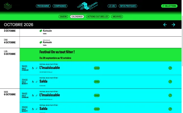 Capture du site web